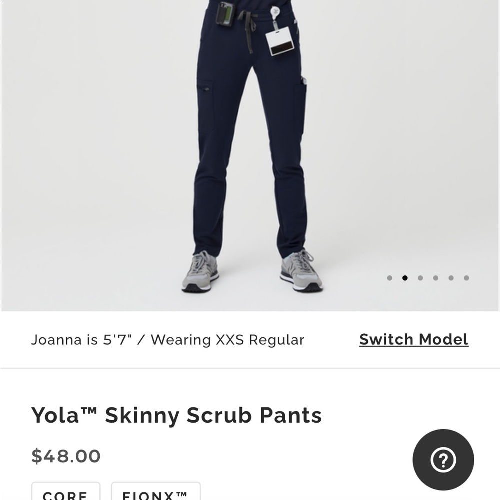 Figs Navy Skinny Scrub Bottoms